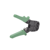 pinzas para plegar (ponchadoras) cables rj11, rj12, rj45 telefónicos y cables de red cat5e, cat6, cat6a y con cavidades para 4, 6 y 8 conductores.
