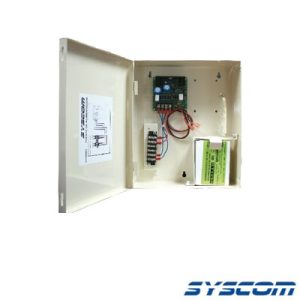 fuente de respaldo y temporizador con gabinete para exterior.