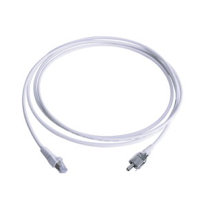 patch cord tera cat5e 10/100base t, de 2 pares y conector modular, ls0h, color blanco, 3 metros
