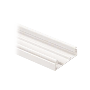 base para canaleta t 45, de pvc rígido, con cinta adhesiva y orificios pre perforados para montaje, 60.3 x 18.5 x 2400 mm, color blanco mate