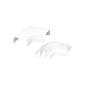 curva de radio controlado, para uso con canaleta t45, material pvc rígido, color blanco mate