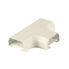 accesorio en "t", para uso con canaleta t45, material pvc rígido, color blanco