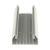 base para canaleta t 70, de pvc rígido, con orificios perforados para montaje, 103.3 x 44.9 x 2400 mm, color blanco mate
