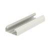 base para canaleta t 70, de pvc rígido, con orificios perforados para montaje, 103.3 x 44.9 x 2400 mm, color blanco mate