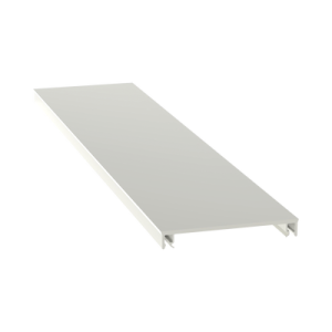 cubierta para canaleta t 70, de pvc rígido, 70.1 x 9.1 x 2400 mm, color blanco mate