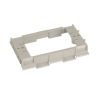 soporte para montaje de faceplates en canaleta t70, de pvc rígido, color gris internacional