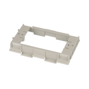 soporte para montaje de faceplates en canaleta t70, de pvc rígido, color gris internacional