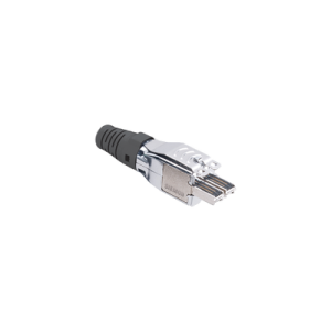 plug tera de 4 pares, compatible con cable solido de 0.64 0.55mm (22 23 awg) s/ftp y f/ftp, color negro