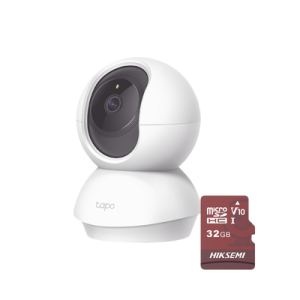kit de cámara ip wi fi / incluye 1 pieza modelo tapoc200 / 2 megapixel / utiliza la app tapo / 1 memoria micro sd hiksemi modelo hs tf e1/32g
