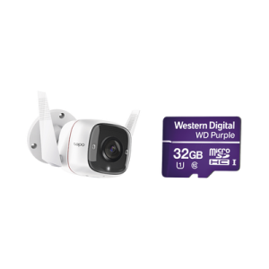 kit de cámara ip wi fi / incluye 1 pieza modelo tapoc310 / 2 megapixel / audio doble vía / utiliza la app tapo / 1 memoria micro sd modelo wd32msd
