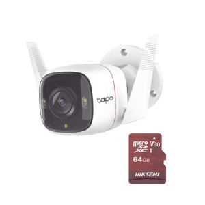 kit de cámara ip wi fi / incluye 1 pieza modelo tapo c320ws / utiliza la app tapo / 1 memoria micro sd modelo mod hs tf e1/64g