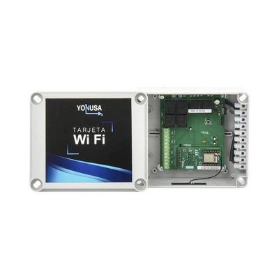 modulo wifi con gabinete para uso en energizadores yonusa/aplicación sin costo/activación remota de 4 salidas tipo relay con alta capacidad. modulo wifi con gabinete para uso en energizadores yonusa/aplicación sin costo/activación remota de 4 salidas tipo relay con alta capacidad.