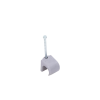grapa para cable redondo de 10mm color gris (100pzs) (3104 00100)
