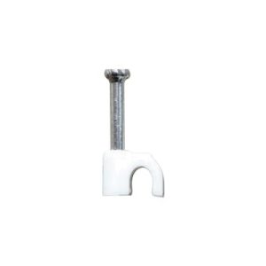 grapa para cable redondo de 4mm color blanco (100pzs) (3301 01001)
