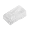 bote con 100 piezas de plug modular rj45 cat5e sin blindaje, chapado de oro a 30 micras para durabilidad extrema