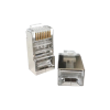 conector rj45 para cable ftp/stp categoría 5e blindado sin pin a tierra