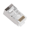 bote con 100 piezas de plug modular rj45 cat6a chapado de oro a 30 micras para durabilidad extrema