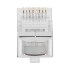 bote con 100 piezas de plug modular rj45 cat6 blindado, chapado de oro a 30 micras para durabilidad extrema sin pin de tierra