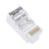 bote con 100 piezas de plug modular rj45 cat6 blindado con pin de tierra, chapado de oro a 30 micras para durabilidad extrema