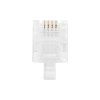 bote con 100 piezas de plug modular tipo rj11 de 4 contactos chapado de oro a 50 micras