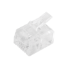 bote con 100 piezas de plug modular tipo rj11 de 4 contactos chapado de oro a 50 micras