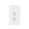 contacto eléctrico doble, soporte y tapa color blanco de pvc auto extinguible, para canaleta tek100 (5591 10200)