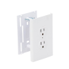 contacto eléctrico doble, soporte y tapa color blanco de pvc auto extinguible, para canaleta tek100 (5591 10200)