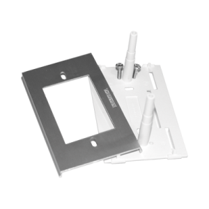 soporte y tapa universal color aluminio de pvc auto extinguible, para canaleta tek100a y minicolumna thmicg