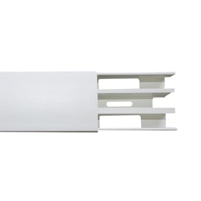 canaleta con troquel con tapa color blanco, de pvc auto extinguible, 40 x 62 x tramo 2m. (6301 01250) canaleta con troquel con tapa color blanco, de pvc auto extinguible, 40 x 62 x tramo 2m. (6301 01250)