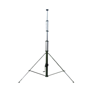 mástil telescópico retraible manual de 9 metros con accesorios. incluye tripie.