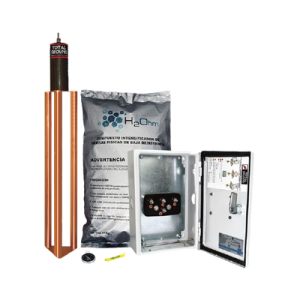 kit de puesta a tierra de 45 a con electrodo, filtro, acoplador y compuesto h2ohm.