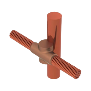 molde para soldadura exotermica, costado de de varilla 5/8 in. a cable de paso 4 awg