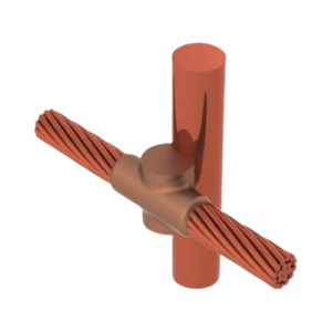 molde para soldadura exotermica, costado de de varilla 5/8 in. a cable de paso 4/0 awg