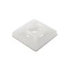 base autoadherible para cinchos práctica y eficiente para la organización y fijación de cables, fabricada en nylon resistente y de color natural con una medida de 19x19 mm, paquete con 100 piezas (4210 00001)