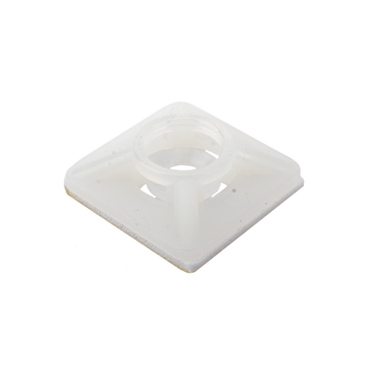 base autoadherible para cinchos práctica y eficiente para la organización y fijación de cables, fabricada en nylon resistente y de color natural con una medida de 19x19 mm, paquete con 100 piezas (4210 00001) base autoadherible para cinchos práctica y eficiente para la organización y fijación de cables, fabricada en nylon resistente y de color natural con una medida de 19x19 mm, paquete con 100 piezas (4210 00001)