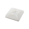 base autoadherible para cinchos práctica y eficiente para la organización y fijación de cables, fabricada en nylon resistente y de color natural con una medida de 19x19 mm, paquete con 100 piezas (4210 00001)
