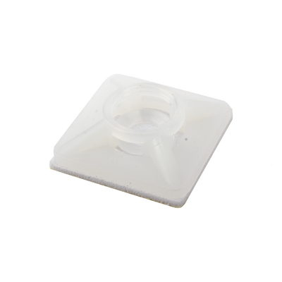 base autoadherible para cinchos práctica y eficiente para la organización y fijación de cables, fabricada en nylon resistente y de color natural con una medida de 19x19 mm, paquete con 100 piezas (4210 00001) base autoadherible para cinchos práctica y eficiente para la organización y fijación de cables, fabricada en nylon resistente y de color natural con una medida de 19x19 mm, paquete con 100 piezas (4210 00001)