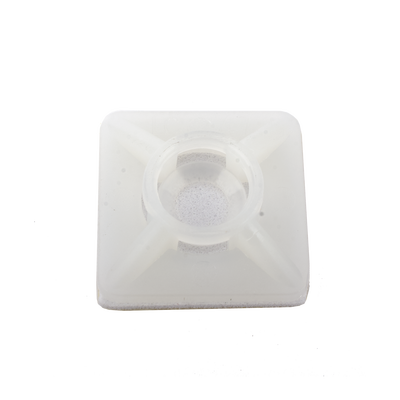 base autoadherible para cinchos práctica y eficiente para la organización y fijación de cables, fabricada en nylon resistente y de color natural con una medida de 19x19 mm, paquete con 100 piezas (4210 00001) base autoadherible para cinchos práctica y eficiente para la organización y fijación de cables, fabricada en nylon resistente y de color natural con una medida de 19x19 mm, paquete con 100 piezas (4210 00001)