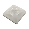base autoadherible para cinchos práctica y eficiente para la organización y fijación de cables, fabricada en nylon resistente y de color natural con una medida de 19x19 mm, paquete con 100 piezas (4210 00001)