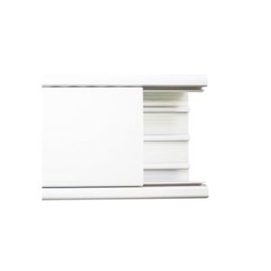 canaleta con tapa en color blanco de pvc auto extinguible 100 x 52 x 2500mm (5501 01250)