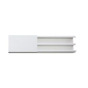 canaleta en color blanco de pvc auto extinguible, 35 x 17, tramo de 2.5m (5301 01250)
