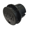 multicontactos empotrable doble/ usb "a & c", color negro, no incluye cable de poder (11000 83604)