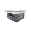 caja de piso para dos módulos universales (socket m2), para alimentación eléctrica y redes de datos (11000 33401) no incluye faceplates