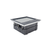 caja de piso para cuatro módulos universales (socket m4), para alimentación eléctrica y redes de datos (11000 43401) no incluye faceplates
