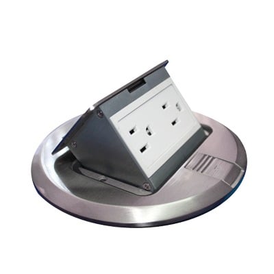mini caja de piso redonda acero inoxidable (2 contactos) (11000 12201) mini caja de piso redonda acero inoxidable (2 contactos) (11000 12201)