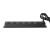 tomacorriente multiple horizontal para rack de 19in, 6 contactos (the0040092001001)