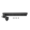 tomacorriente multiple horizontal para rack de 19in, 6 contactos (the0040092001001)
