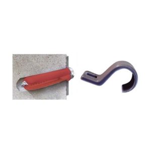 kit de 8 grapas, 8 taquetes y 8 tornillos para sujetar conductores redondos o tubo en muro (para tubo de 1/2) (2104 07240)