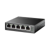 switch poe no administrable de escritorio / 5 puertos 10/100 mbps / 4 puertos poe af / presupuesto 41 w / modo extensor poe hasta 250 metros / calidad video prioritaria