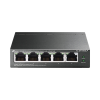 switch poe no administrable de escritorio / 5 puertos 10/100 mbps / 4 puertos poe af / presupuesto 41 w / modo extensor poe hasta 250 metros / calidad video prioritaria